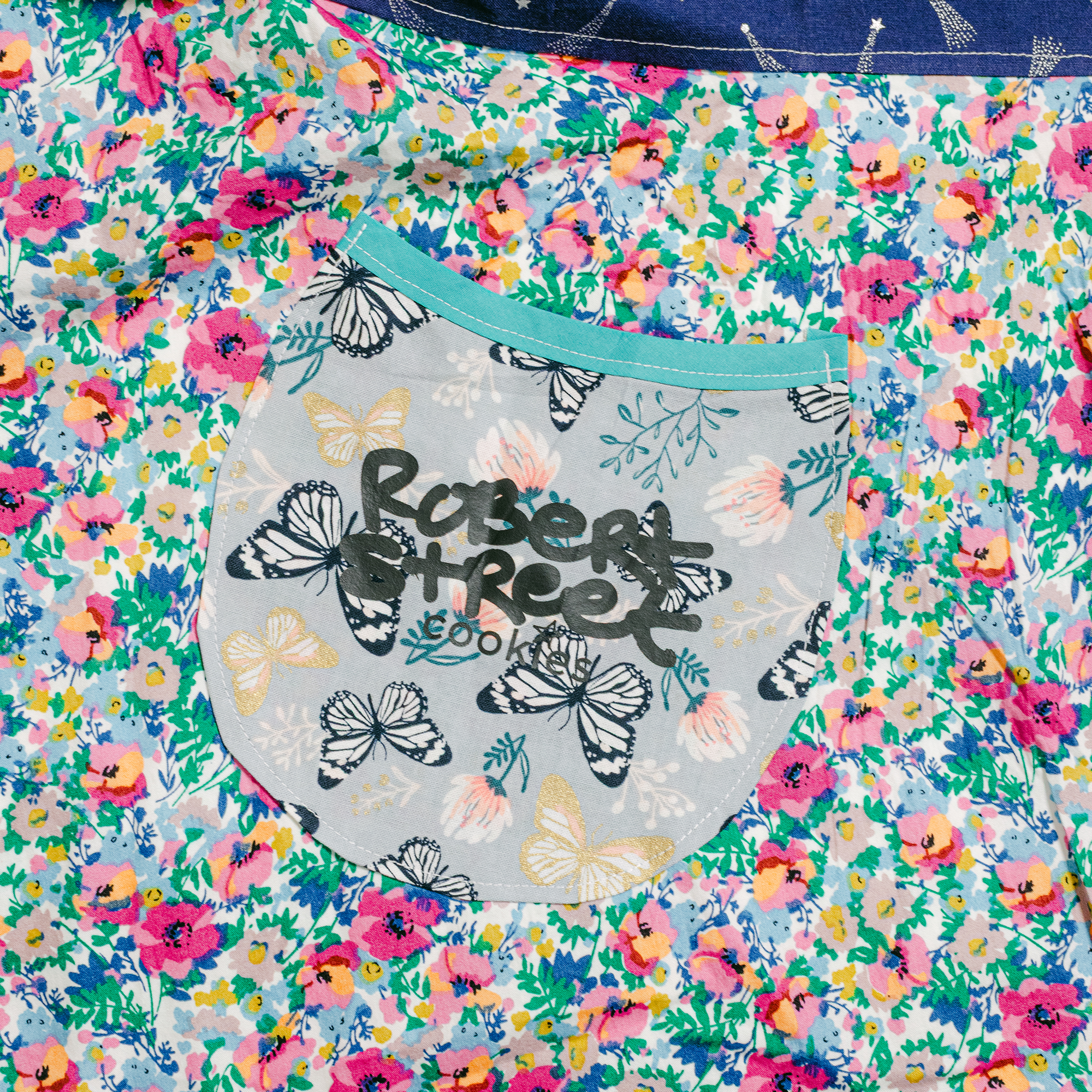 Blue Butterfly Apron