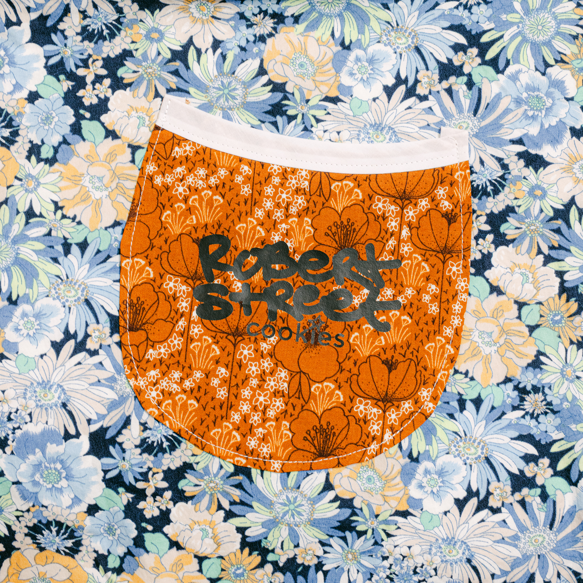 Orange and Blue Anemone Apron