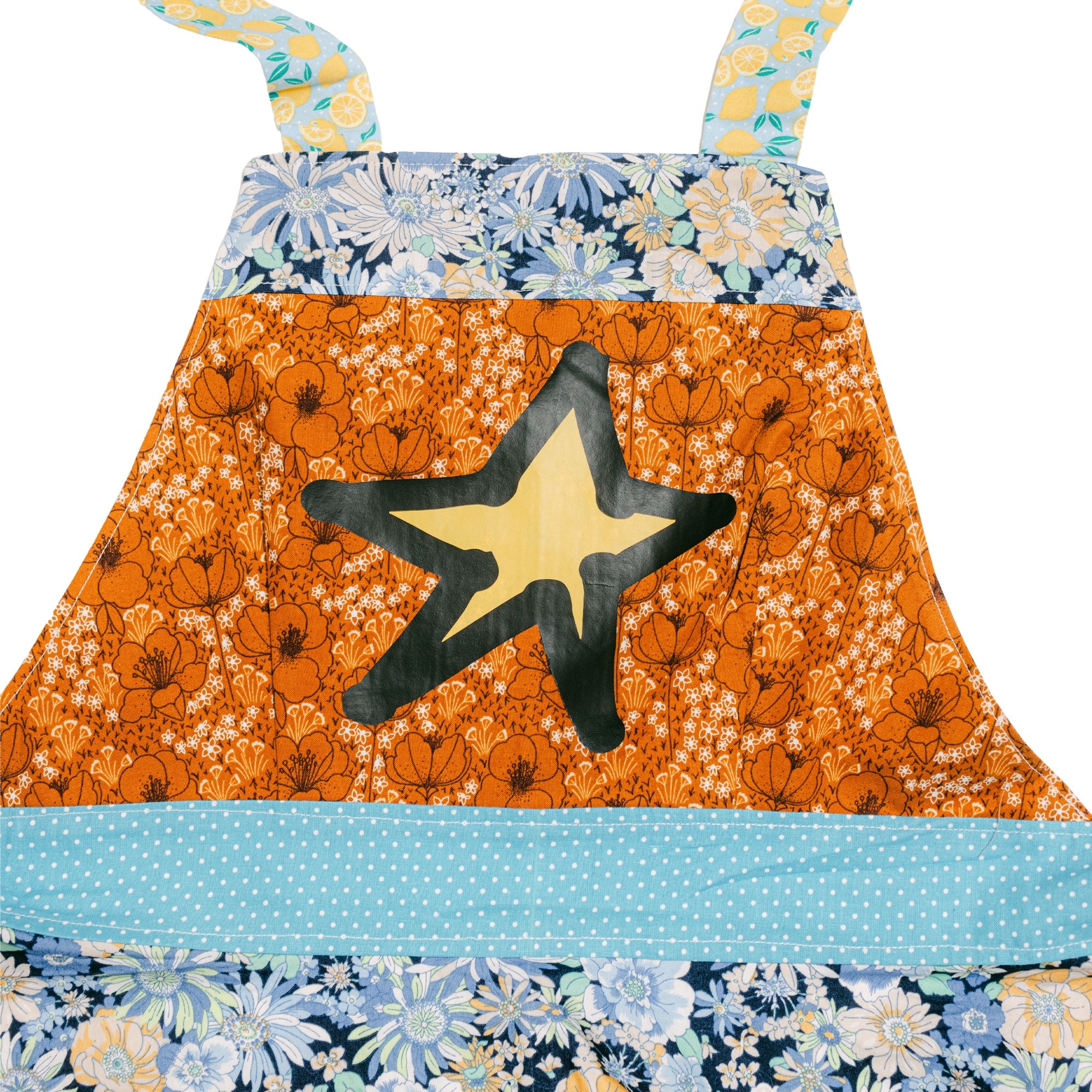 Orange and Blue Anemone Apron