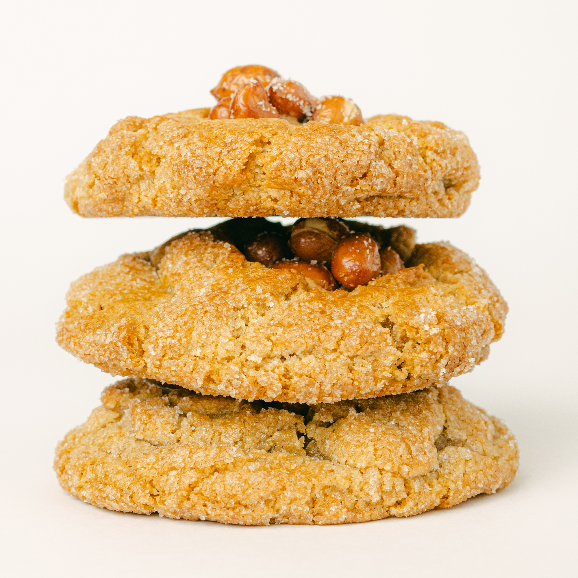 Robert Street Cookies Peanut Butter flavour stacked