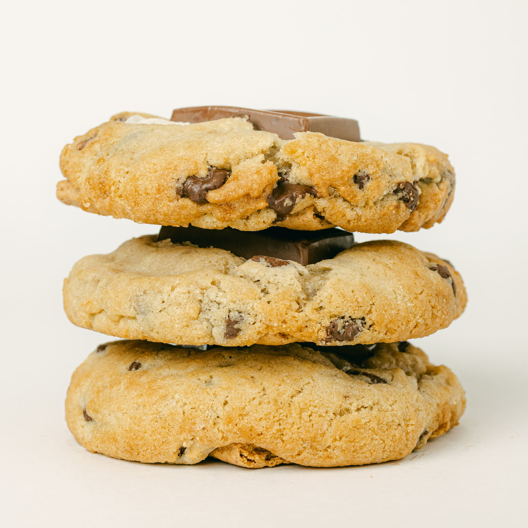 Robert Street Cookies S'mores flavour in a stack of three