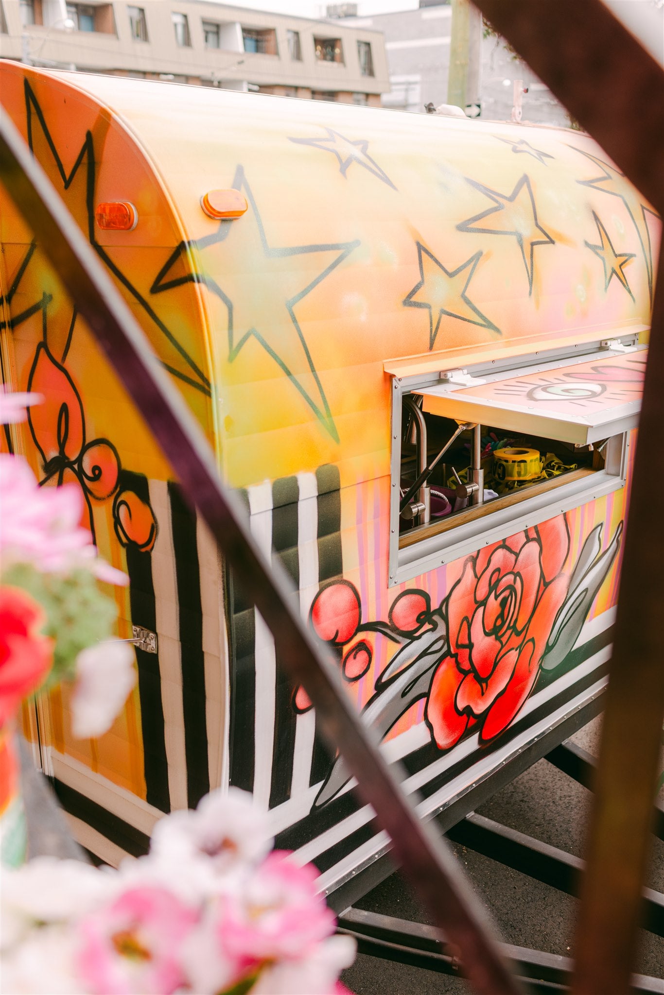 Photo of Junie, the Robert Street Cookies camper trailer. Available for rent!