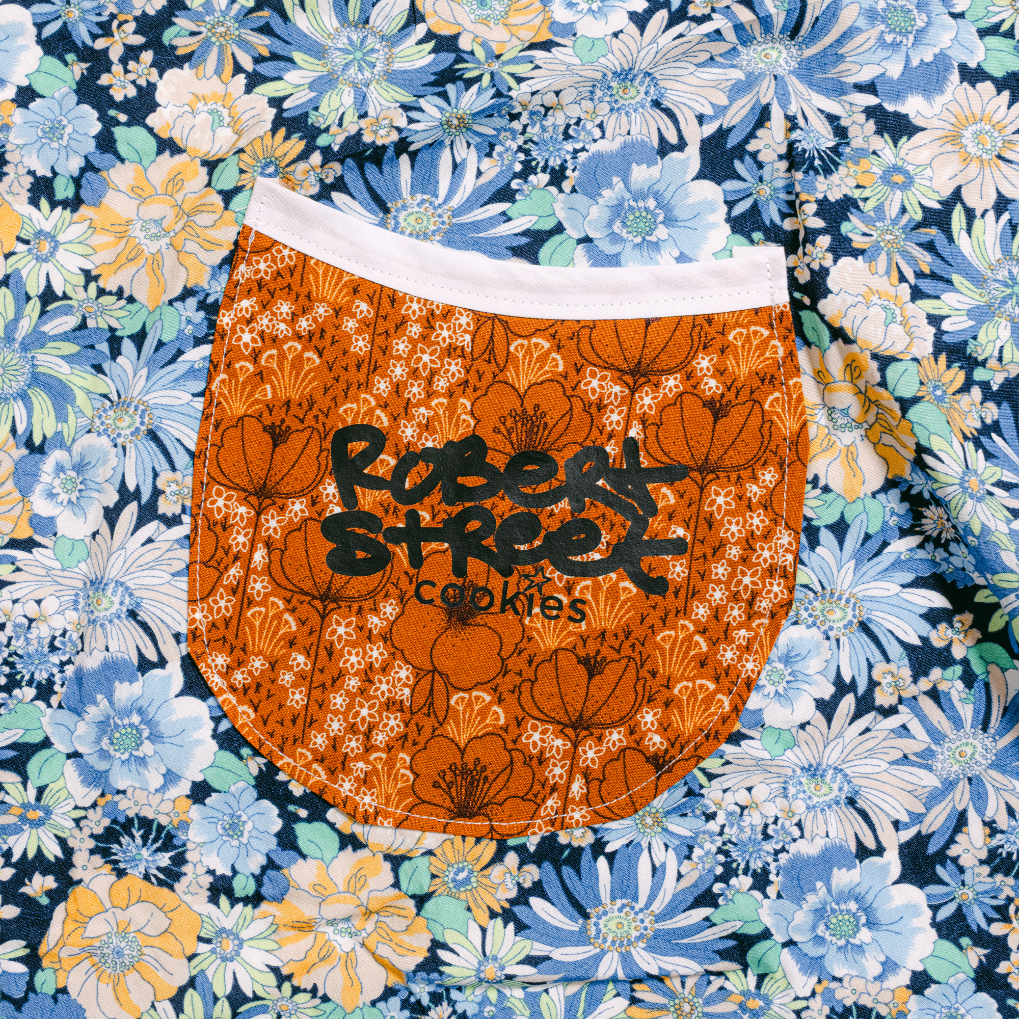 Orange and White Anemone Apron