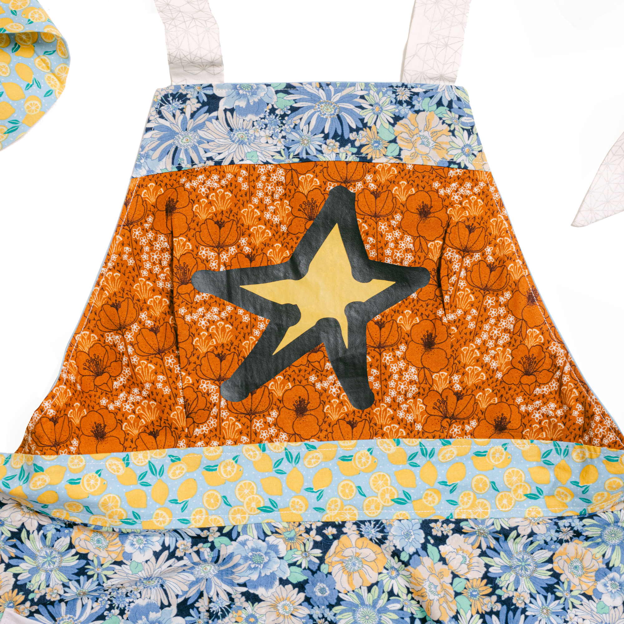 Orange and White Anemone Apron