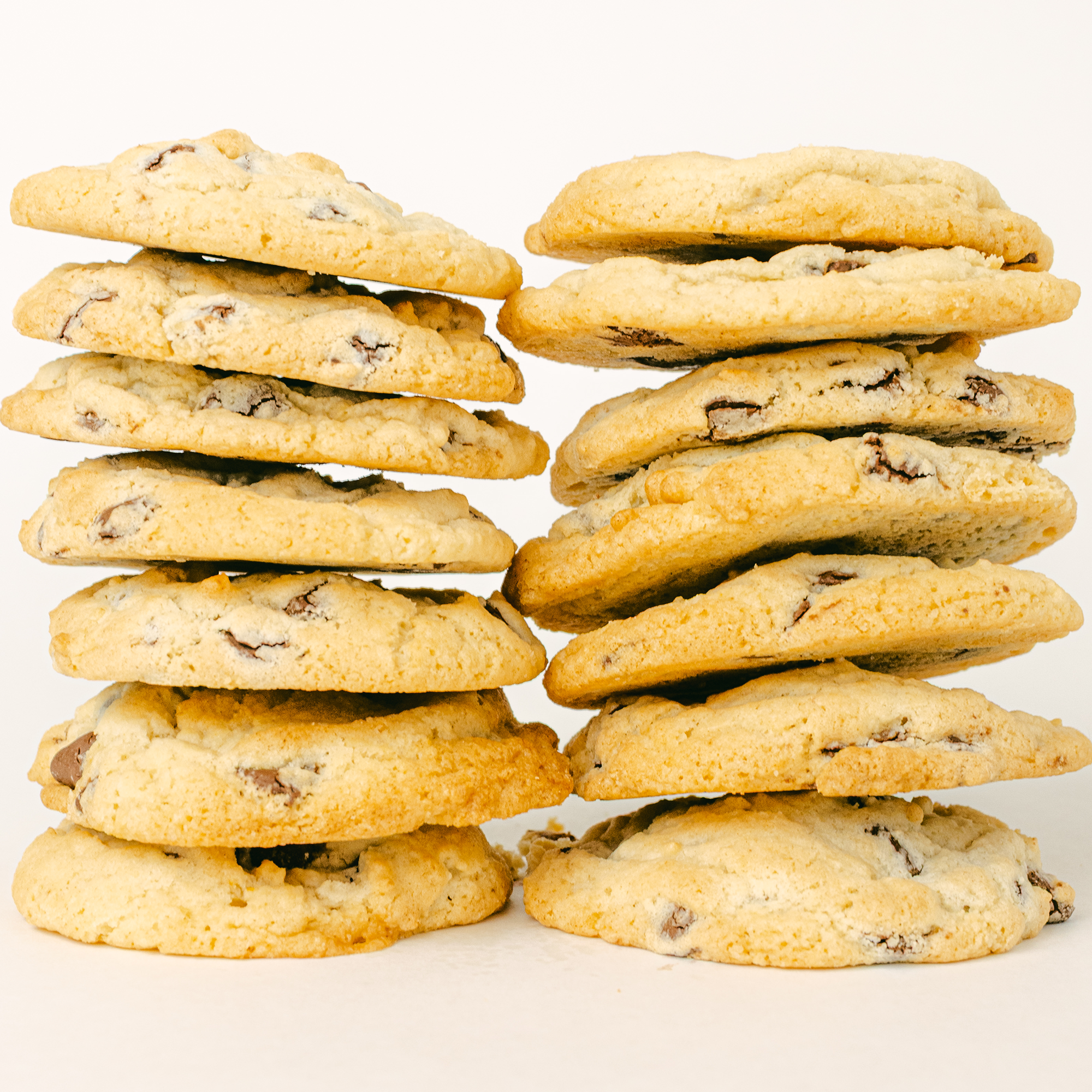 Robert Street Cookies Chocolate Chunk flavour in two stacks