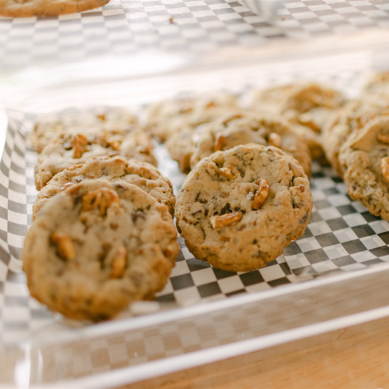 Robert Street Cookies Pretzel, Toffee & Chocolate flavour on display